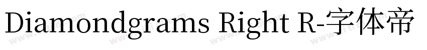 Diamondgrams Right R字体转换